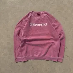 y2k 90s vintage 赤 スウェット トレーナー フェード 短丈　M