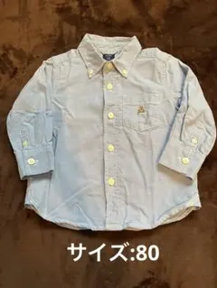 babyGap 12-18ヶ月 ボタン付きシャツ　長袖　ライトブルー
