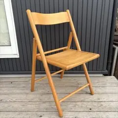 □送料込□無印良品 折りたたみチェア 2脚 椅子チェアイス木製