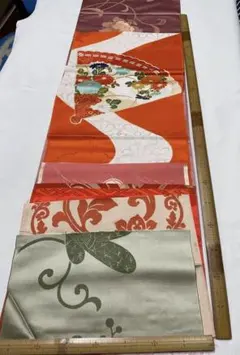 【昭和レトロ】和柄ハギレ大きさ色々9枚