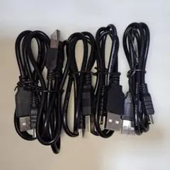 USBケーブル 5本セット 黒