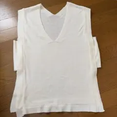 LEPSIM ホワイト Vネック ベスト Fサイズ