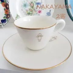 nakayama陶器　ナカヤマ陶器　希少　レア　3客 中山陶器「nakayama ナカヤマ」 希少・高級カップ&ソーサー 6客セット