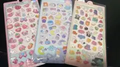 かわいいキャラクターシールセット 3枚