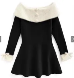 GRL シャギーオフショルフレアニットワンピース[an1615]