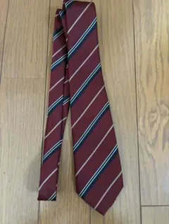 East Boy バーガンディ ストライプ ネクタイ