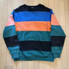 XLARGE エクストララージ ストライプクルーネックスウェット