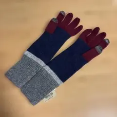 【値下げ】niko and.. ニット手袋 ネイビー・グレー・ワインレッド