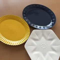 金麦　花やか皿　大皿3枚