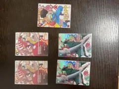 ルフィ　2枚　ゾロ　2枚　ウソップ　1枚　合計5枚セット　ラウンドワン　プロモ