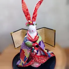 ちりめん細工うさぎさんのお出かけ