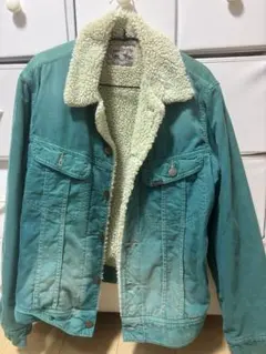 ターコイズ コーデュロイ ボアジャケット　LEE 古着