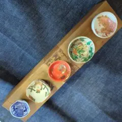 古九谷 伝統的な日本の手描き小盃 箱あり