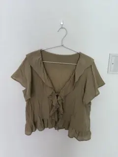 お値下げ！LEPSIM 夏ブラウス　モカーキ系のサムネイル
