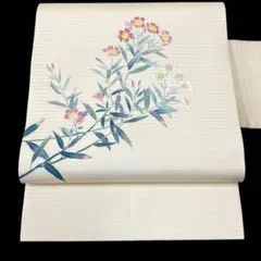 京都野口夏本麻手描き朝顔お仕立て代込今お仕立て出してます。 京都野口夏本麻手描き朝顔お仕立て代込今お仕立て出してます。no1150