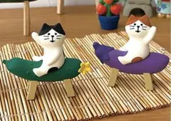 【新品未使用】コンコンブル　お盆　きゅうり乗りニャンコ　なす乗りニャンコ　セットのサムネイル