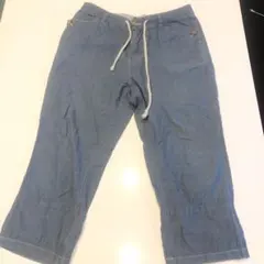 メンズ　ハーフパンツ　7分丈パンツ　ズボン　デニム風　ショートパンツ