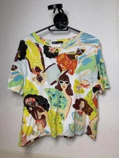 ZARA カラフルイラスト 半袖Tシャツ S