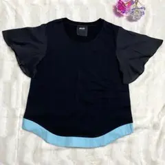 avie YUMIKO FUKUDA 半袖 フリル カットソー ブラックのサムネイル