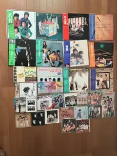 フォーリーブス LP11枚、EP15枚、パンフレット6冊、本5冊、鉛筆　セット