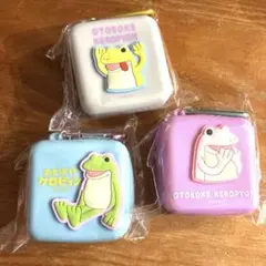 新品未使用3種セットおとぼけケロピョンカラビナシリコンミニポーチタイトー限定