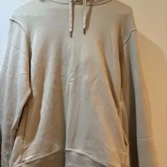 ベージュ フード付き スウェットパーカー