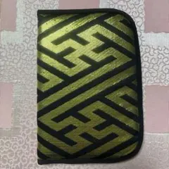 【帯リメイク】通帳入れ　お薬手帳ケース マルチケース　黒と金