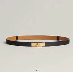 値下げ【新品7月購入】HERMES Kelly ベルト ブラック ゴールド金具のサムネイル