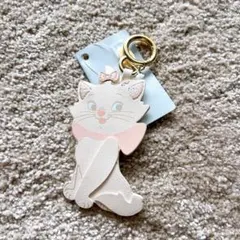ディズニー おしゃれキャット マリーちゃん レザー キーチェーン チャーム