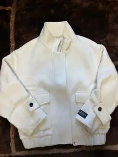 ナノ・ユニバースPECOLAMBウールカシミヤスタンドカラージップブルゾン