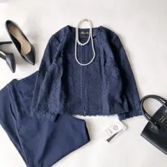 【新品タグ付き】東京ソワール レース ノーカラージャケット フォーマル 13号