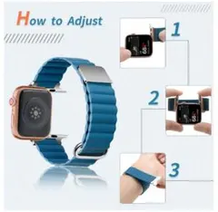 【新品未使用】Apple Watch マグネット式 PUレザー バンド　ブラウン