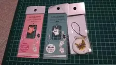 新品ホークス3点セット/ユニフォームプチチャーム/ピンク＆白/2010ストラップ