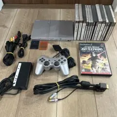 PS2 SCPH-79000 サテンシルバー　本体　コントローラー　動作確認済み