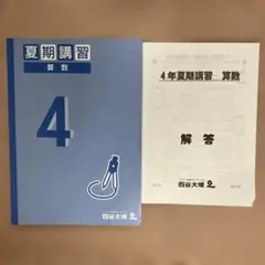 四谷大塚 4年 夏期講習 算数 解答付き【5512】 - メルカリ