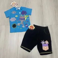 70cm ベビラボ　アンパンマンTシャツとハーフパンツ2枚セット　知育　男の子