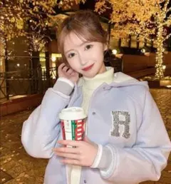 【新品タグ付き!!】Rady スタジャン セットアップ Sサイズ♡ デバイス DEVICE カジュアルスタイル スタジャン(フード付き