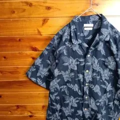 ラルフローレン CLAYTON 柄シャツ 花柄 リーフ 開襟 ネイビー M - メルカリ