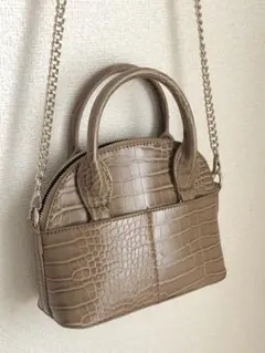 美品!ZARA クロコmini bagのサムネイル