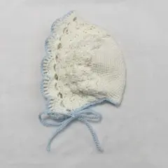 ベビー　ボンネット　帽子　かぎ編み　退院着　お宮参り　ニューボンフォト　出産祝い