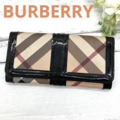 BURBERRY バーバリー PVCチェック柄長財布ウォレットレディースブラウン