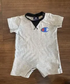 Champion グレー 半袖　ロンパース 80