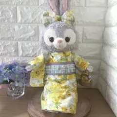 ☆ステラルー浴衣　イエロー　星　花　Sサイズ/ハンドメイドのサムネイル