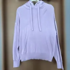 アメリカンホリック　薄紫色 フード付きニットパーカー