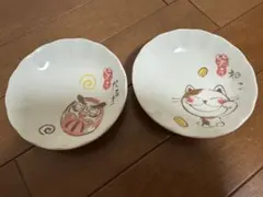たち吉 笑うねこ だるま 銘々皿 2枚セットのサムネイル