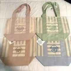 Trader Joe Trader Joe's ミニキャンバストートバッグ 4点セット ペーパバッグ付