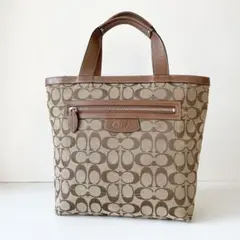 【ほぼ新品】COACH トートバッグ シグネチャー 肩掛け A4 ビジネス