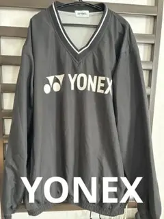 YONEX Vネック長袖Tシャツ Lブラック バドミントンウォームアップウェア