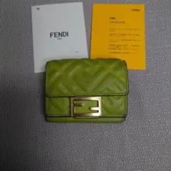 FENDI グリーン 三つ折り財布