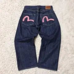 EVISU エビス NO.2 2001 ピンクカモメ 濃紺 赤耳 W34